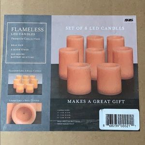 Flameless LED Candles peach colored